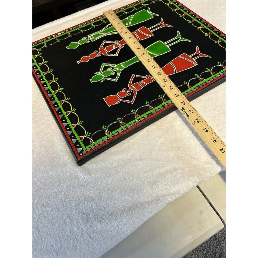 Hand designed Tribal Wall Art red and green